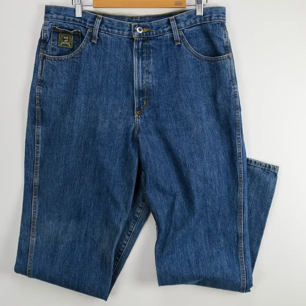 Cinch Men's Western Jeans 36x34 Blue Denim Straight Leg Cowboy